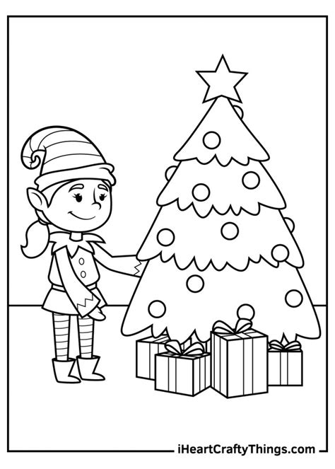 35 Christmas Elves Coloring Pages (Free Printables For Kids)