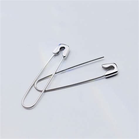 Safety pin earrings (sterling silver) | ☽ ShopMoonChild