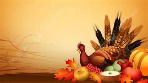 Thanksgiving Party Turkey Background, Animal, Food, Fruit Background ...