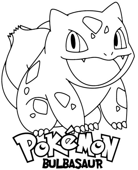 Printable Bulbasaur coloring page Pokemon