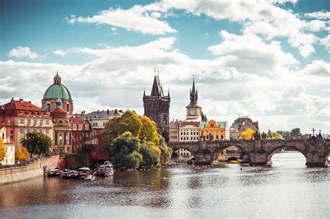 Wallpaper Prague Charles Bridge Czech Republic Autumn Bridges river