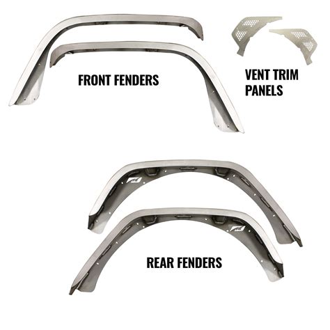 Motobilt Front and Rear Fender Flare Package for Jeep JL/JLU - Jeep ...