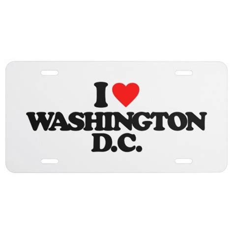 I LOVE WASHINGTON D.C. LICENSE PLATE | Zazzle | License plate ...