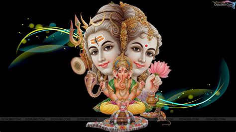 Lord Shiva Parvati Ganesha HD Wallpaper for Desktop Mobile Download