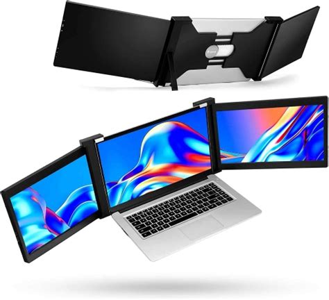 Portable Triple Screen Laptop Workstation External Monitor