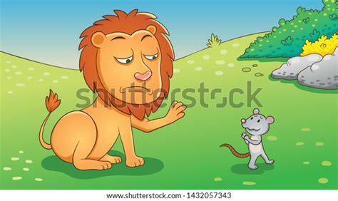 Lion Mouse Aesop Fairy Fable Tale Stock Vector (Royalty Free ...