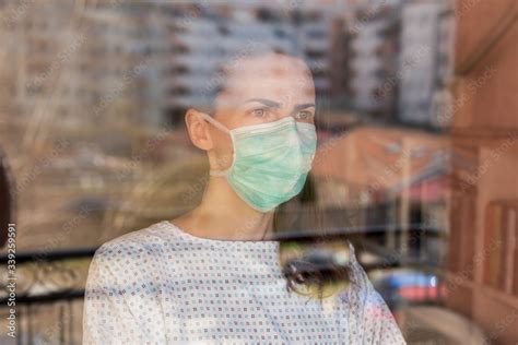 Woman in hospital during covid-19 pandemic Stock Photo | Adobe Stock