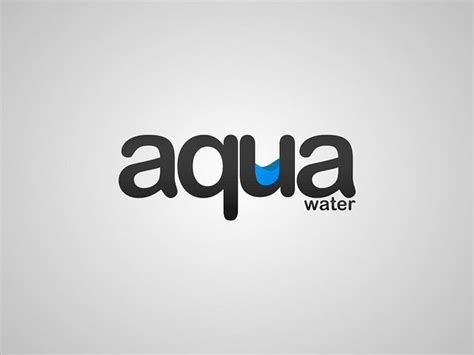 Aqua Water Logo (Branding) | Water logo, Aqua logo, Text logo design