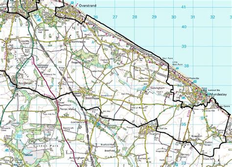 Norfolk Coast - AONB Wall Map