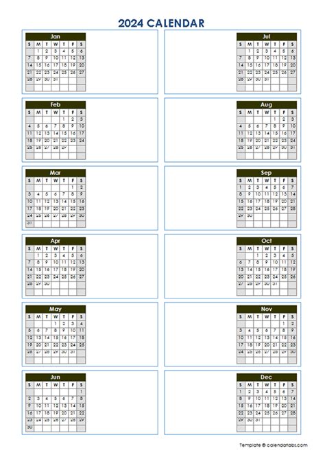 Calendar Blanks 2024 Download - alma octavia