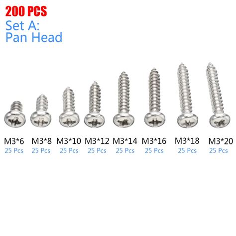 Aliexpress.com : Buy 200pcs New M3 Self Tapping Screws Stainless Steel ...