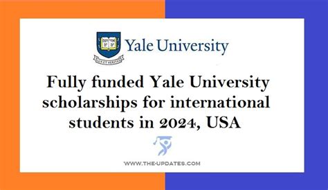 Fully funded Yale University scholarships for international students in ...