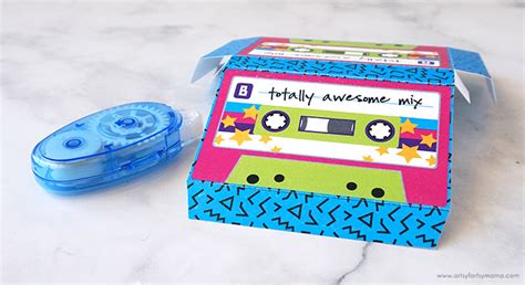 Free Printable Cassette Tape Box | artsy-fartsy mama