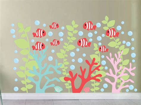 Coral Reef Decals Coral Wall Decal Under the Sea Decals - Etsy