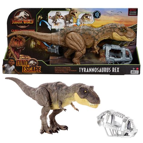 Jurassic World Stomp ‘N Escape Tyrannosaurus Rex Figure Camp Cretaceous ...