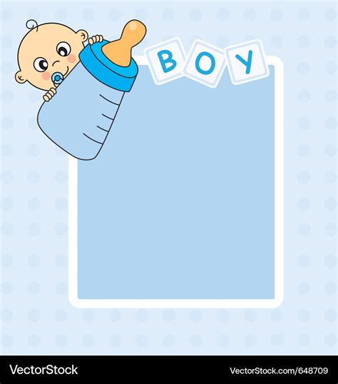 Frame baby boy Royalty Free Vector Image - VectorStock