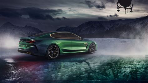 Download wallpaper: BMW Concept M8 Gran Coupe 2018 rear side 1366x768