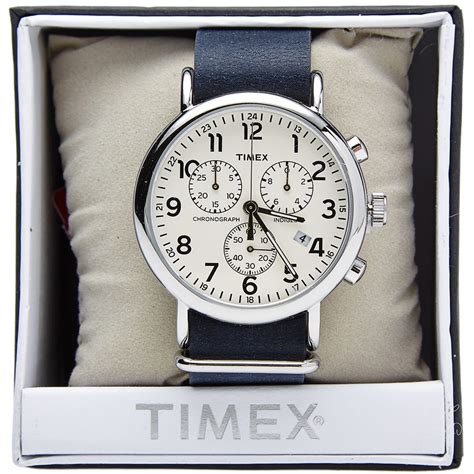 Timex Weekender Chrono Oversized (Cream & Blue)