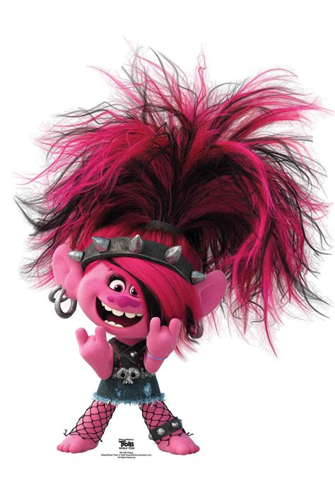 Princess Poppy Punk Troll Official Trolls World Tour Lifesize Cardboard ...