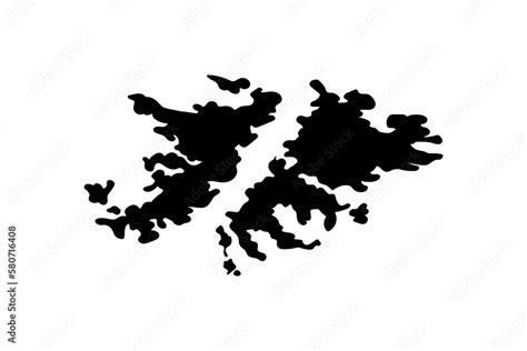 MALVINAS ISLANDS, SILHOUETTE IN BLACK COLOR, ISOLATED IMAGE Stock ...