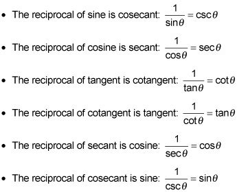 Reciprocal Trigonometry Identities - dummies