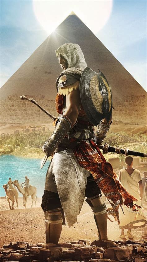 Assassin's creed: origins, Egypt, pyramids, video game, 720x1280 ...