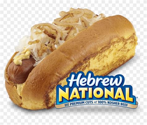 Hebrew National All Beef Hot Dog - National Hebrew Hot Dog, HD Png ...