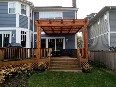 Cedar Pergola Design by Elmhurst, IL Pergola Builder | Deck with ...