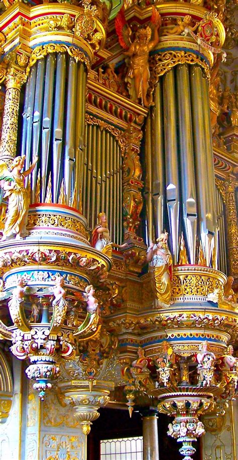 Pipes of the Compenius Organ built in 1610 that is in the Frederiksborg ...