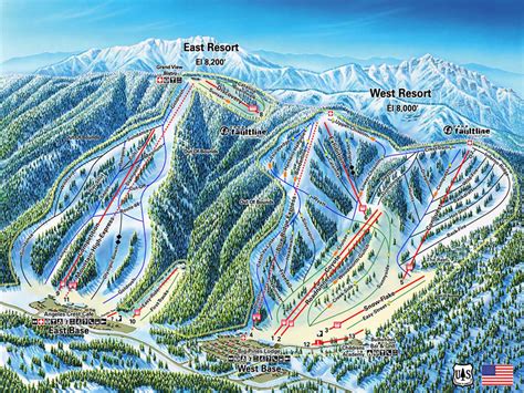 Mountain High resort Piste Map / Trail Map