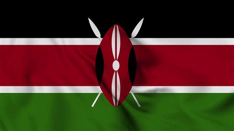 Kenya flag animation for background in 4k. Happy independence day ...