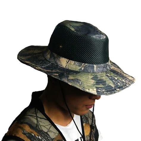 Men Outdoor Fishing Apparel Caps Hats Vintage Camo Camouflage Hunting ...