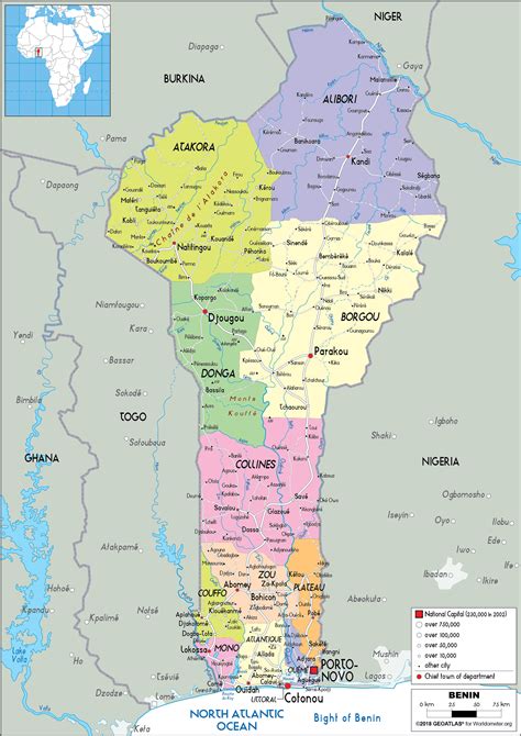 Benin Map (Political) - Worldometer