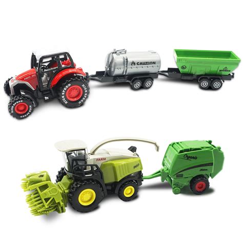 Buy OTONOPI Farm Tractor Toys, Push and Go Farm Truck Harvester with ...