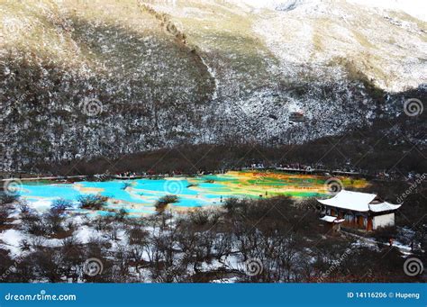 Huanglong Scenic Area in Winter Stock Photo - Image of jiuzhaigou ...