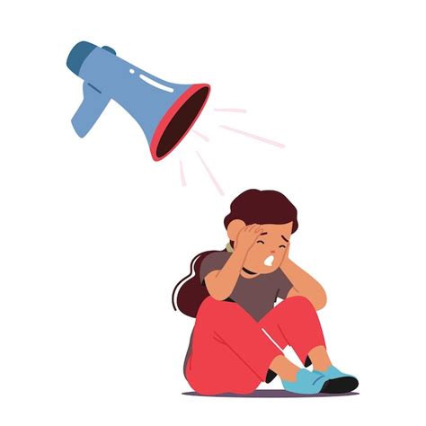 Premium Vector | Child with Sensitivity To Loud Sounds Symptom Of ...