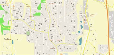 Hoover Alabama US Map Vector City Plan High Detailed Street Map ...