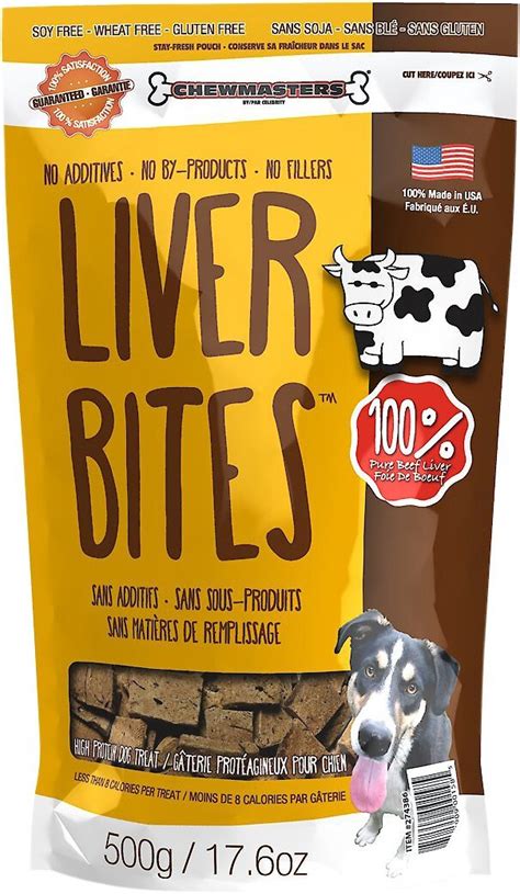 CHEWMASTERS Beef Liver Bites Freeze-Dried Dog Treats, 17.6-oz bag ...