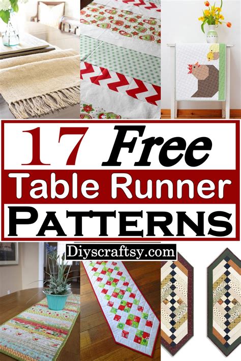 17 Free Table Runner Patterns For Special Occasion