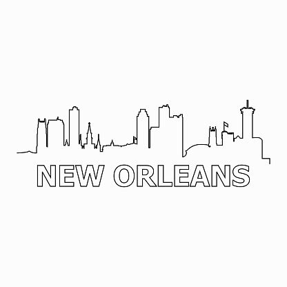 New Orleans Silhouette Skyline Vector Download