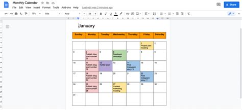 How to Make a Calendar in Google Docs (2025 Guide + Templates) | ClickUp