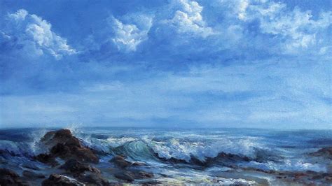 Storm Clouds & Crashing Wave | Oil Painting - YouTube