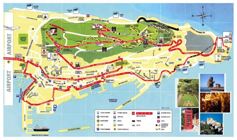 Large tourist map of Gibraltar | Gibraltar | Europe | Mapsland | Maps ...