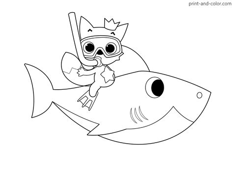 Baby Shark coloring pages | Print and Color.com