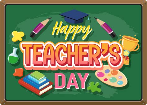 Happy Teacher's Day board banner 6036824 Vector Art at Vecteezy