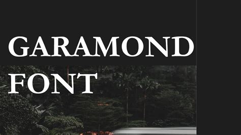 Garamond Font Family Free Download