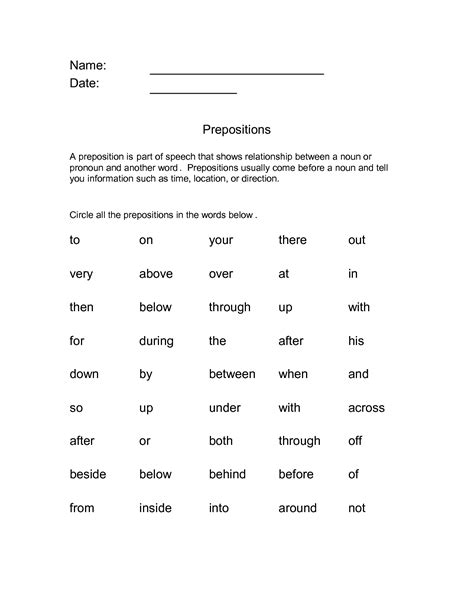 Nouns With Prepositions Worksheet - Free Esl Printable Worksheets ...