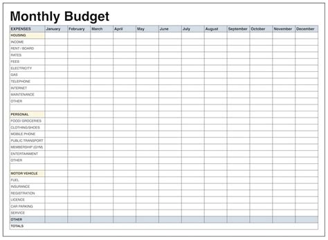 Monthly Budget Planner Worksheet — db-excel.com