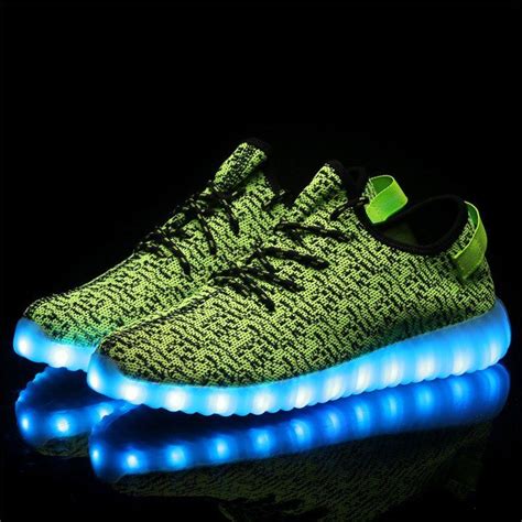 A006 Led Sneakers For Adults Green | Led shoes sneakers, Led shoes ...