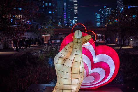 Seoul Lantern Festival Along Cheonggyecheon Stream in Seoul, South ...